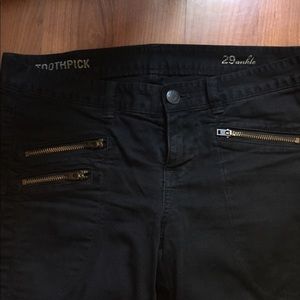 J crew toothpick moto skinny jeans with zippers